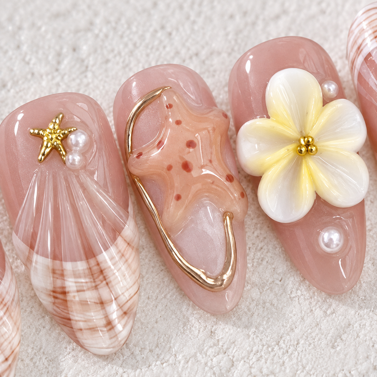 Phantom Starfish Pearl Ombré Press On Nail Set