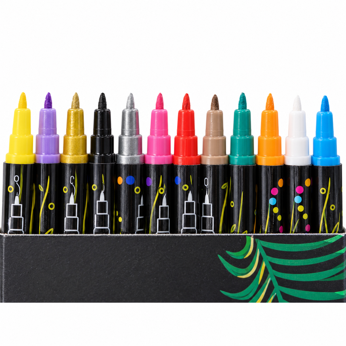 12-Colour Acrylic Marker Set 4