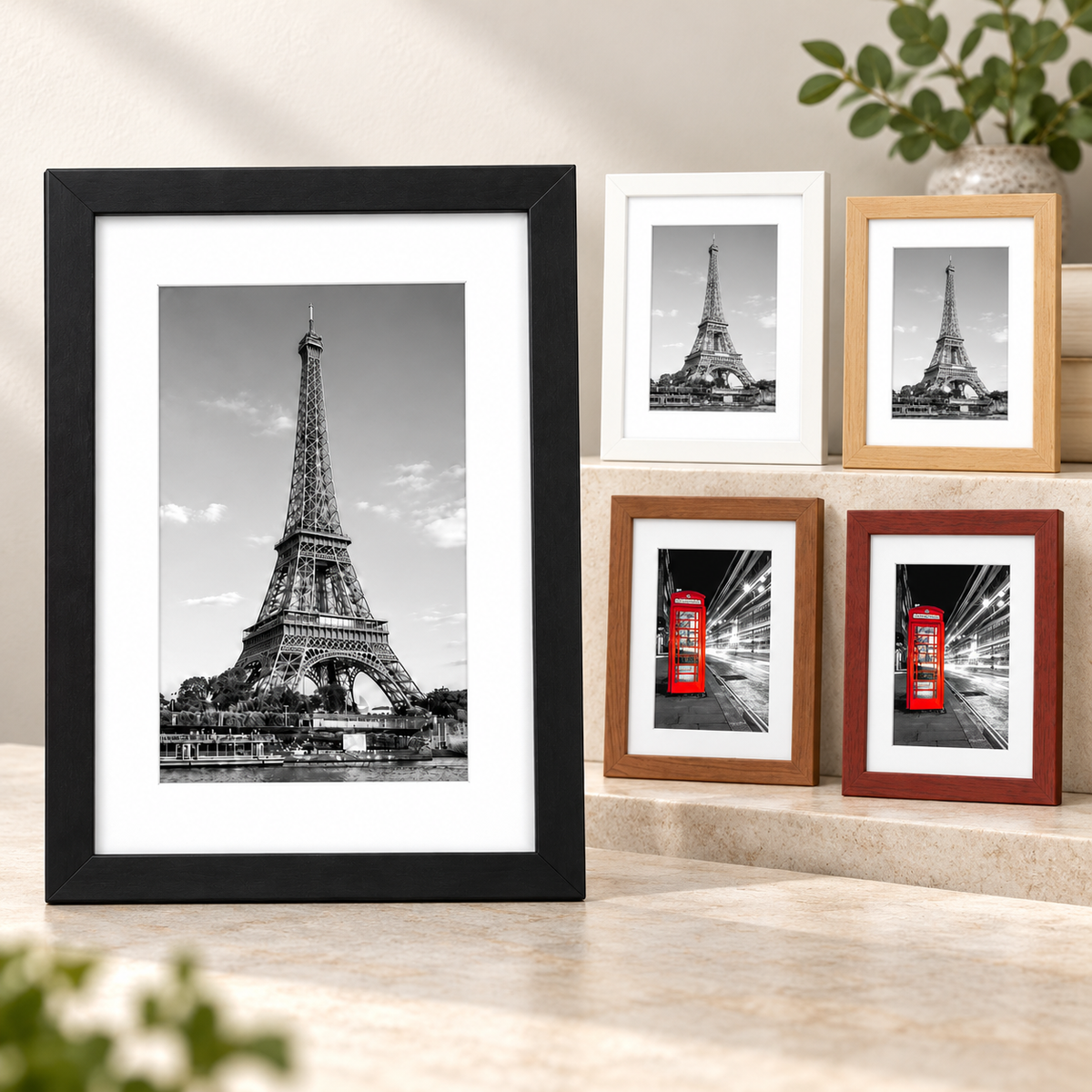 4 × 6 in Picture Frame with White Mat