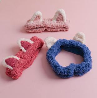 Two-Tone Cat Ear Headband - Teal-2