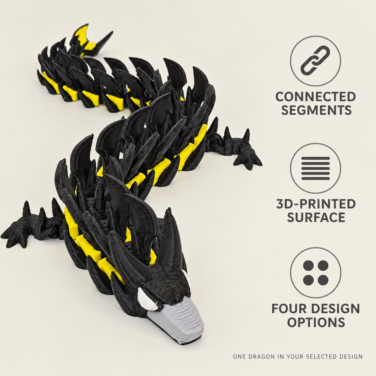 3D-Printed Articulated Dragon Figure 8