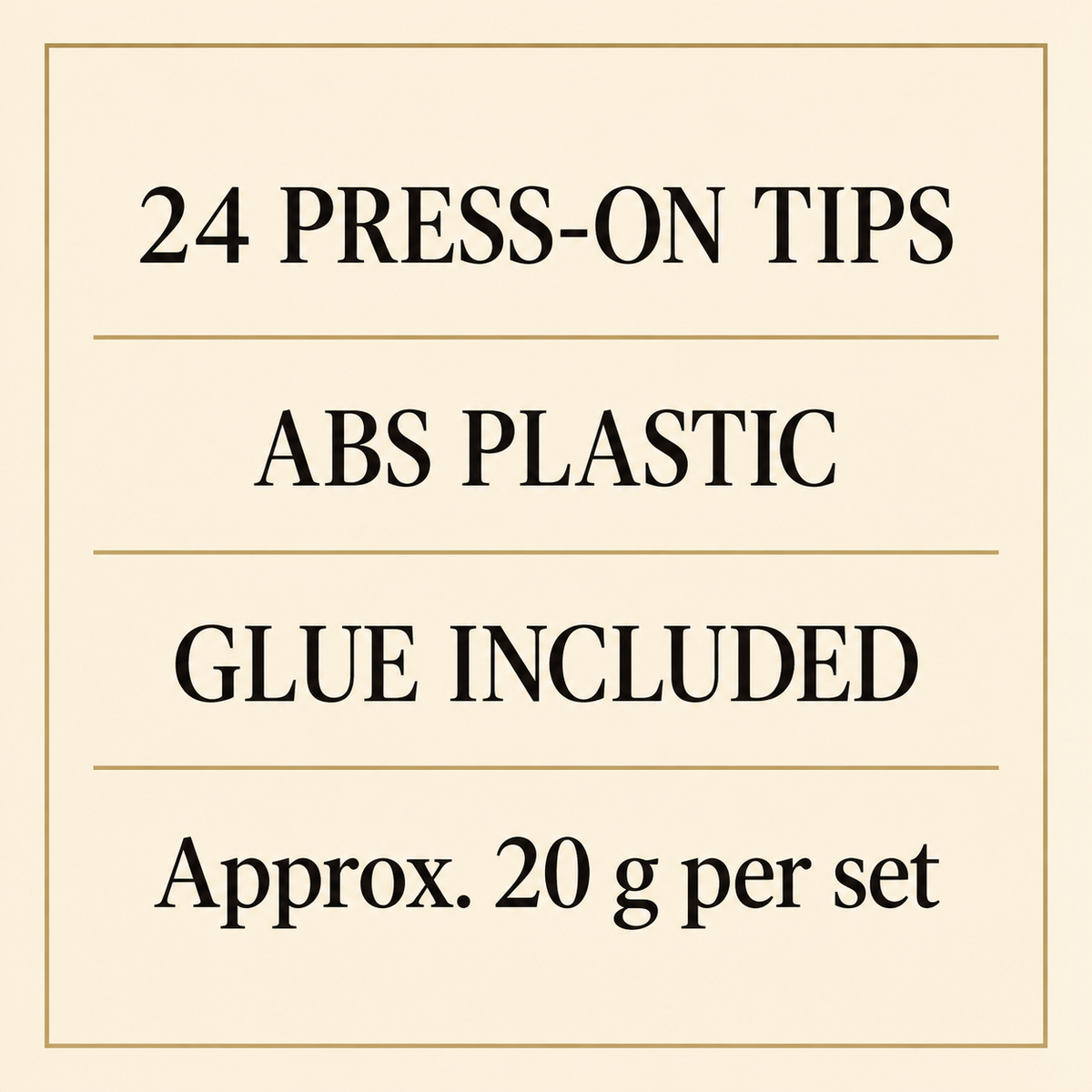 Golden Star French Crystal Press On Nail Set