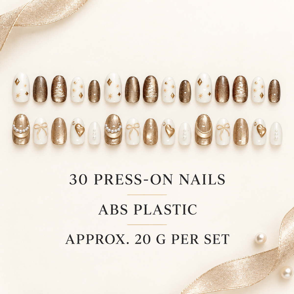 Champagne Golden Years Cat Eye Press On Nail Set · mproduct-2bf1836a9ad15ace387a