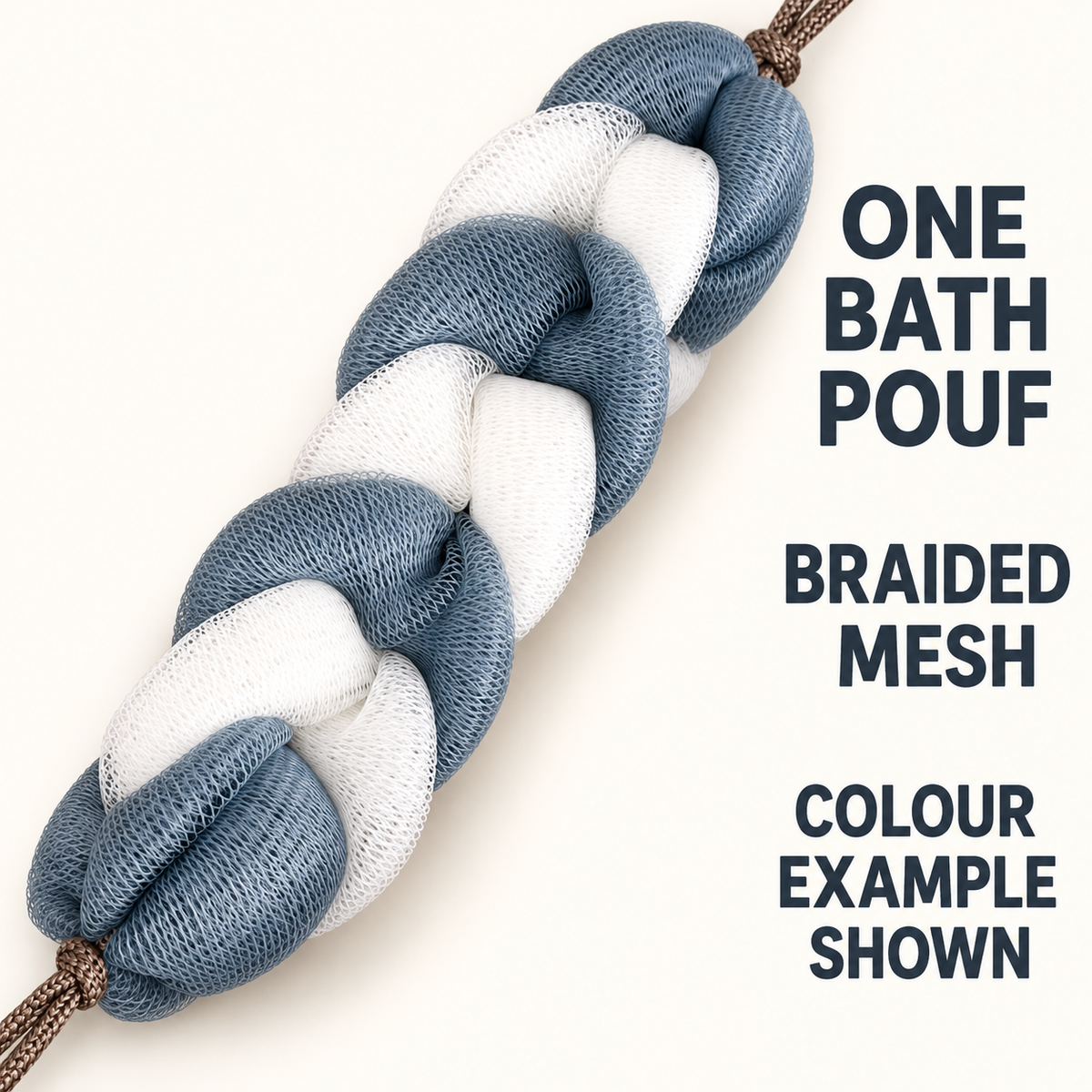 Braided Mesh Bath Pouf 3