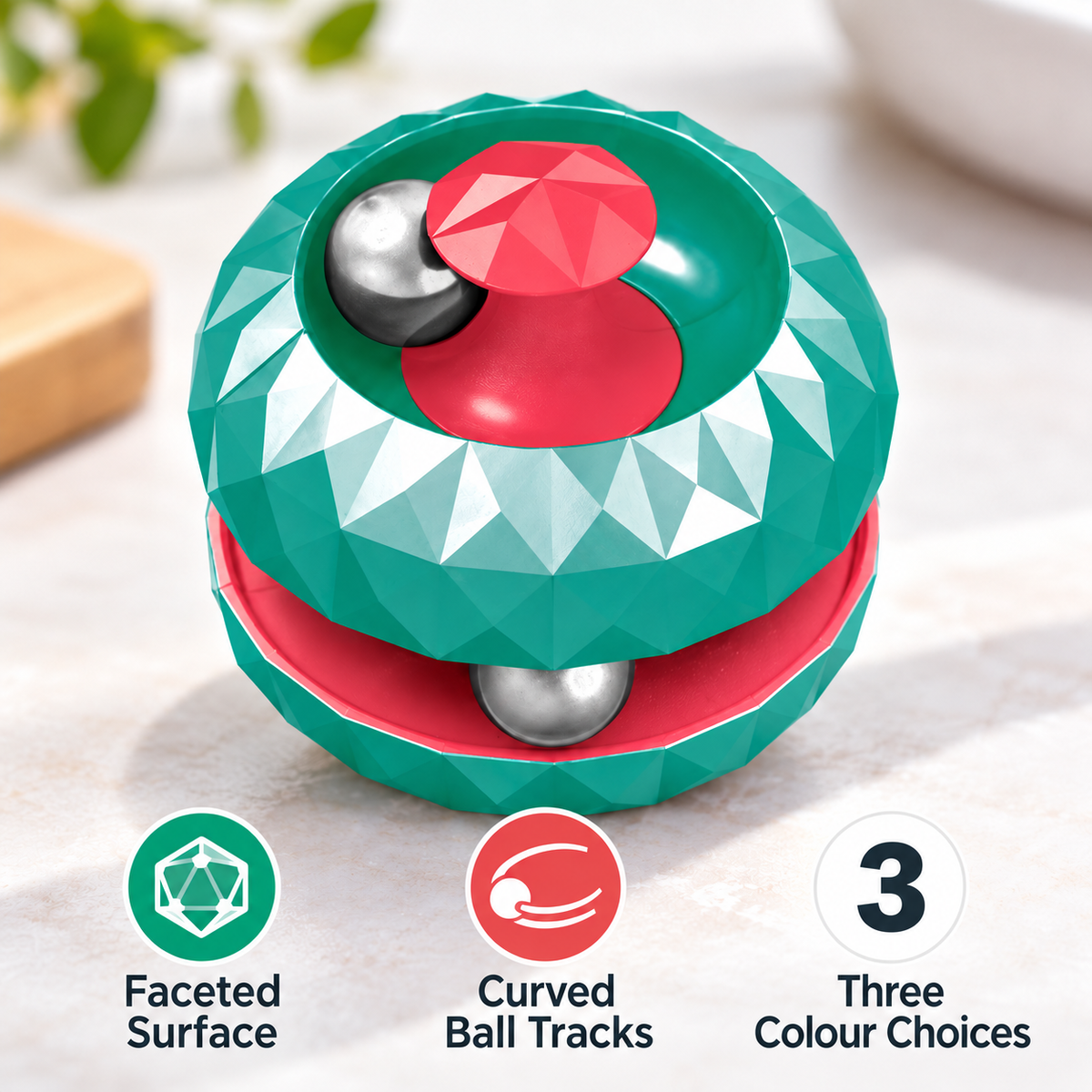 Bead Orbit Fidget Spinner – Two-Tone Colours 8