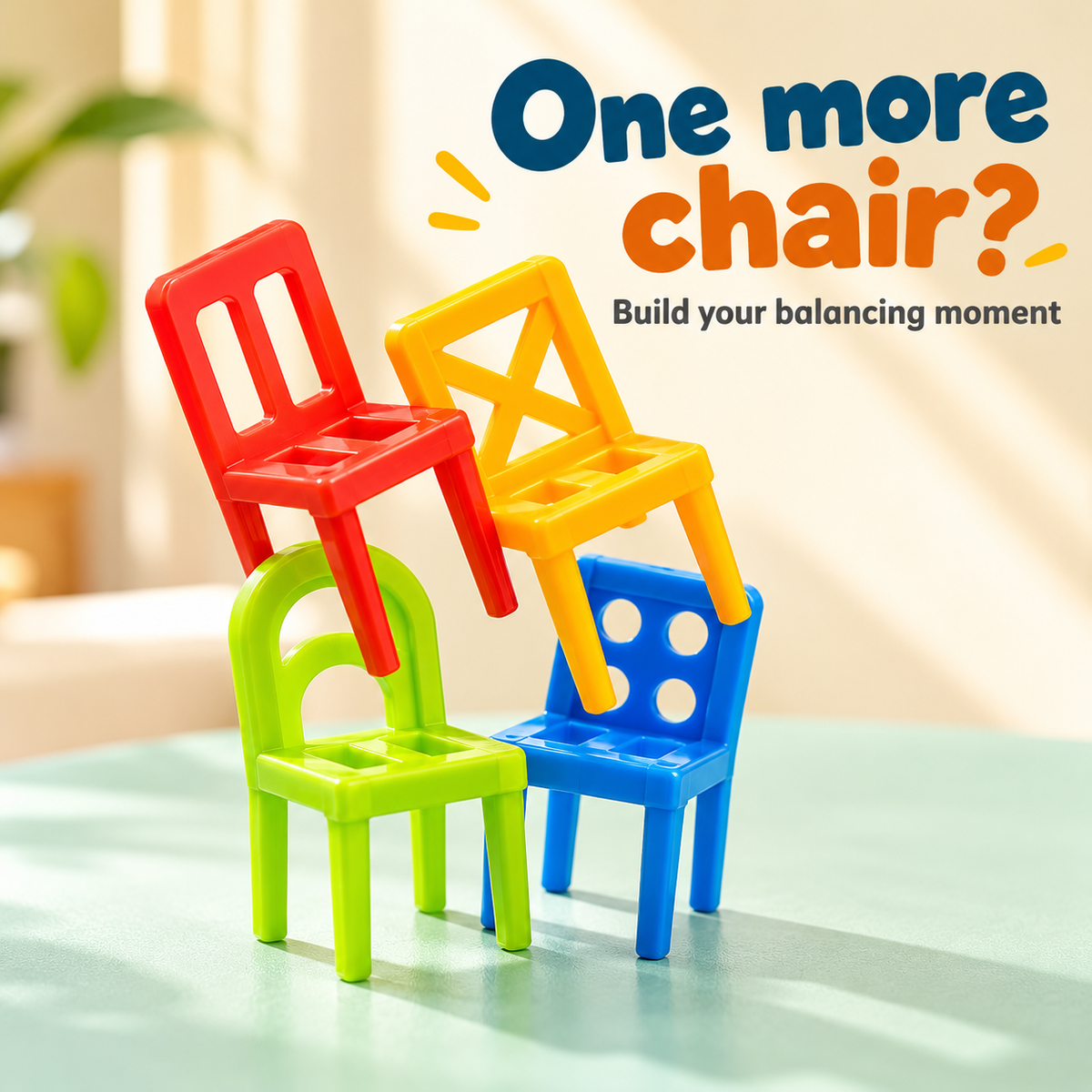 24-Piece Mini Chair Stacking Game 5
