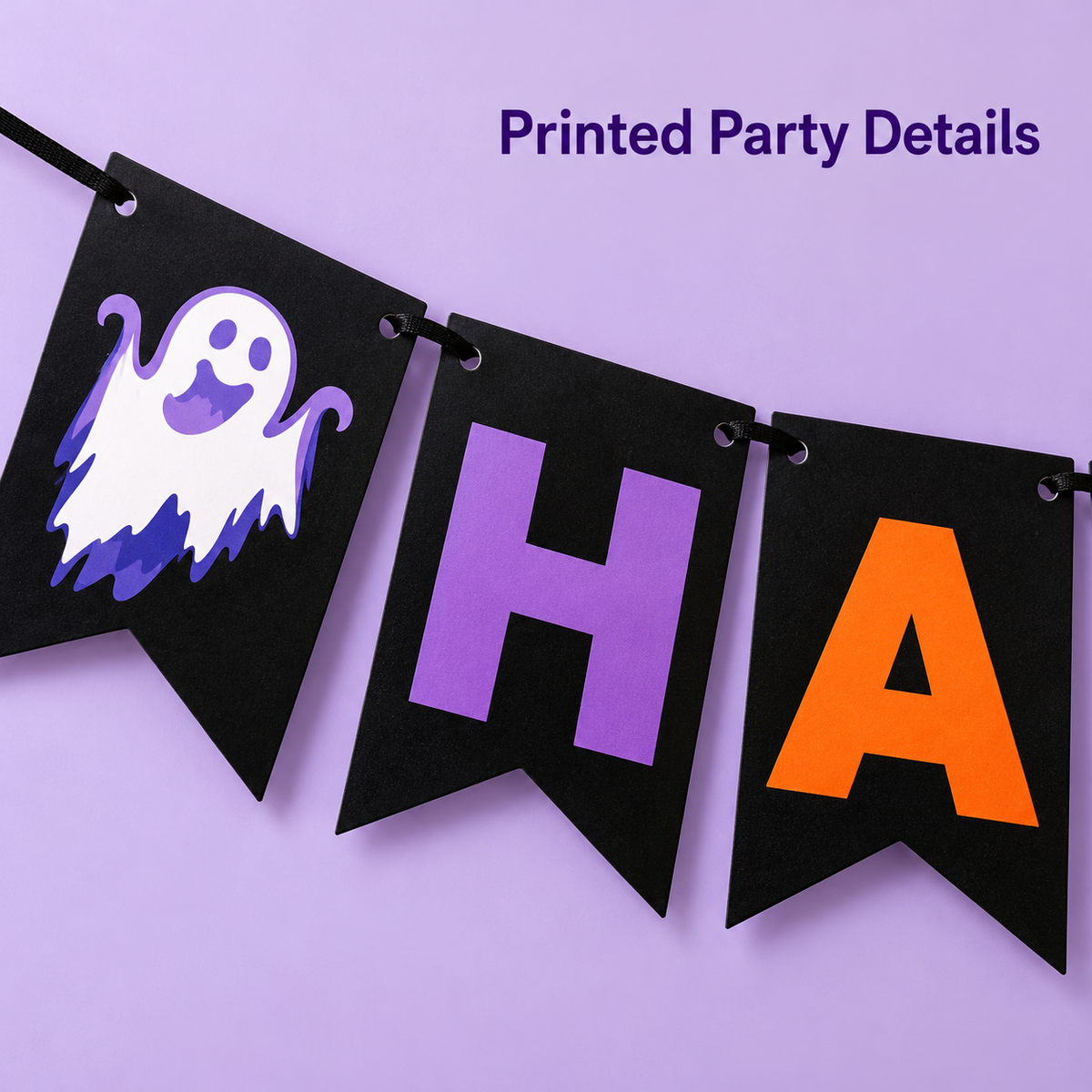 Happy Halloween Letter Banner with Triangle Garland 4