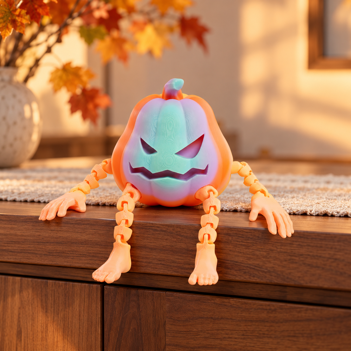 3D-Printed Articulated Pumpkin Figure 2