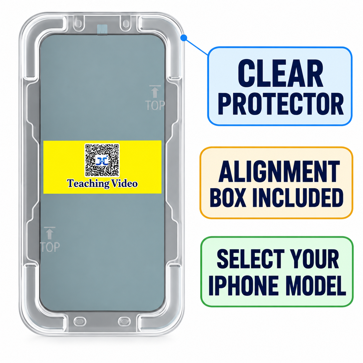 Clear iPhone Screen Protector with Applicator Box 8