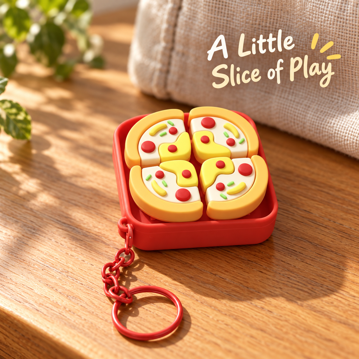 Four-Button Food Clicker Keychain 3