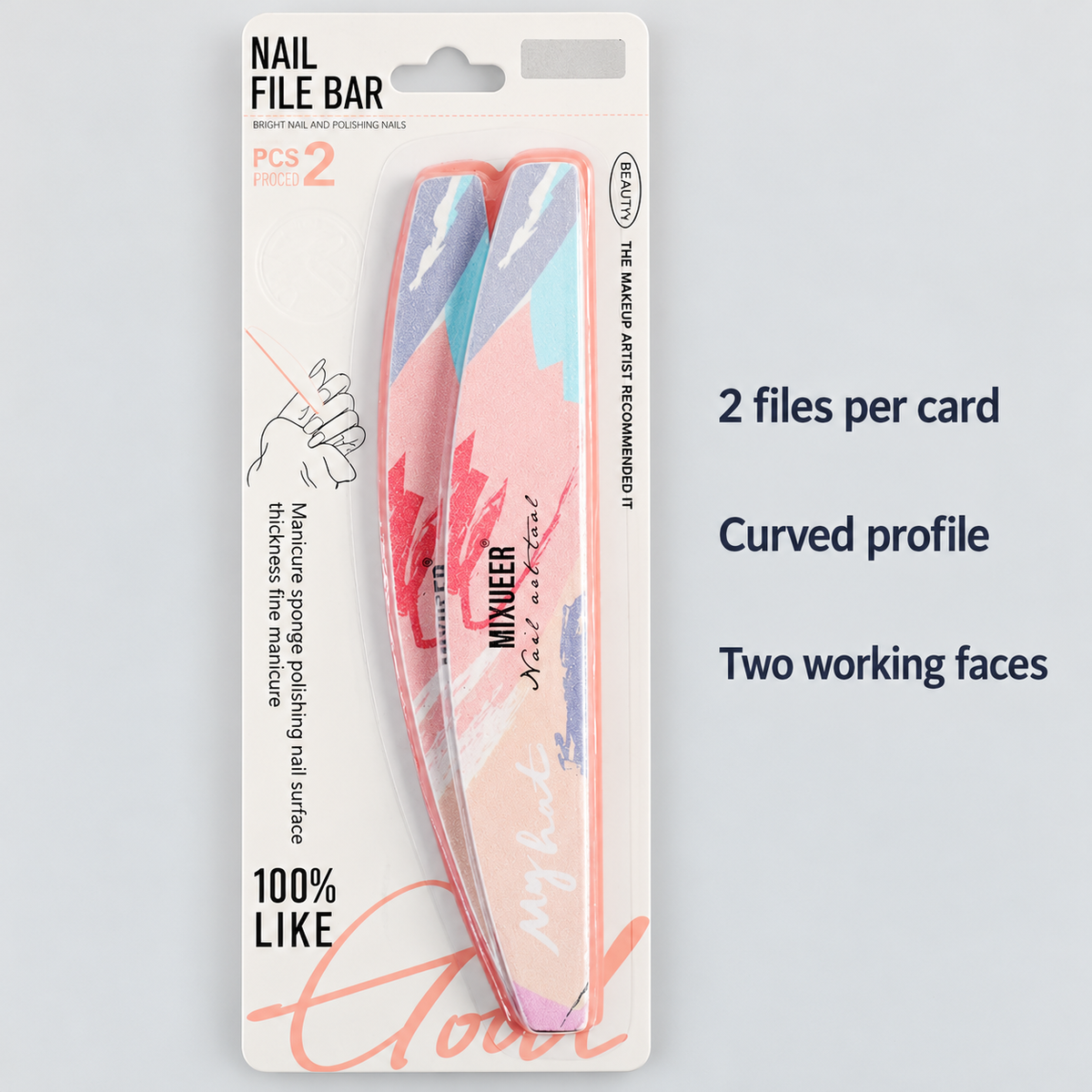 MIXUEER Printed Nail Files, 2-Pack 7