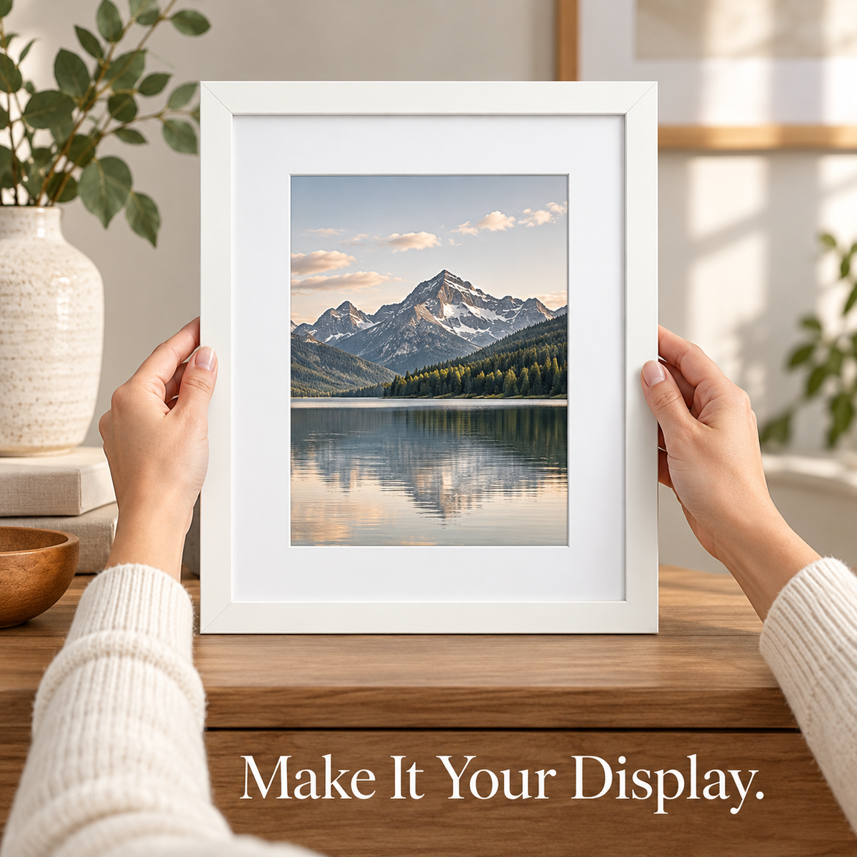 8 × 10 in Picture Frame with White Mat 7