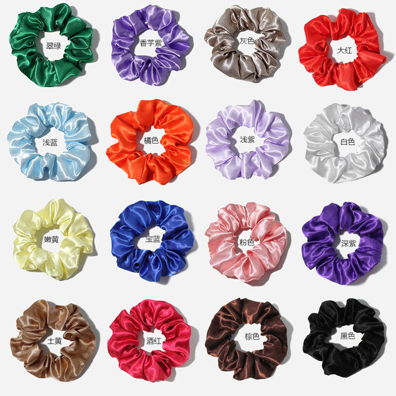 Solid Color Silky Hair Tie Hair Accessories 2