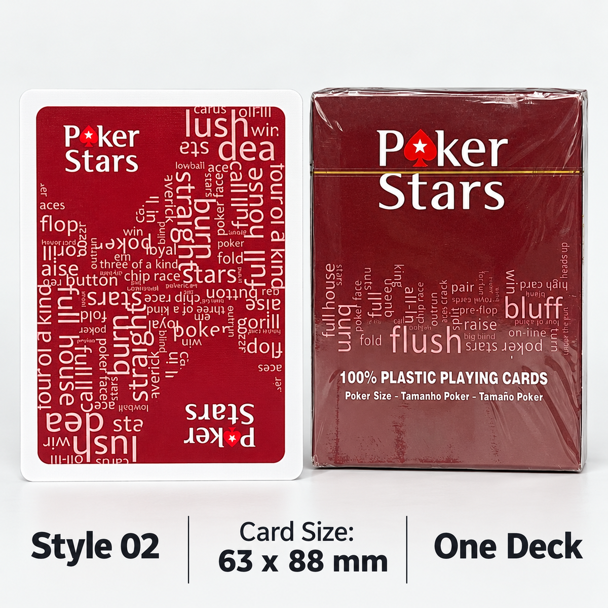 Poker Stars Plastic Playing Cards – Red or Black 4