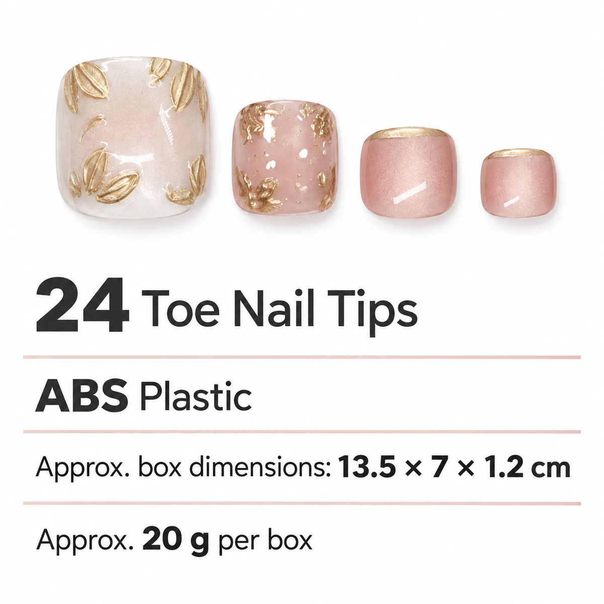 Gilded Floral Cat Eye Press On Toenail Set