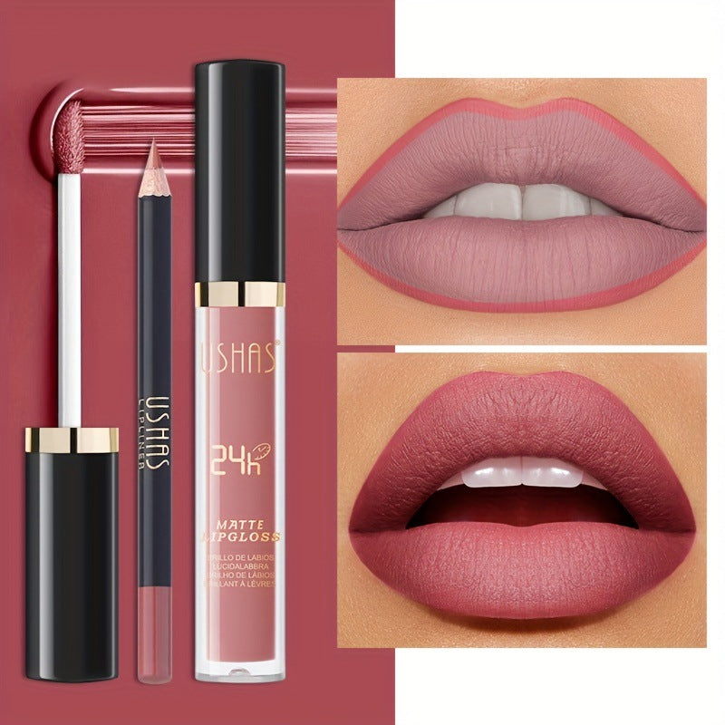 USHAS Lip Gloss Lip Liner 2in1 Set