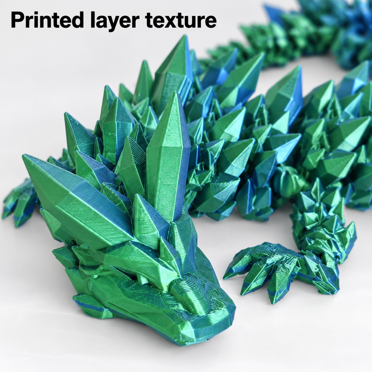 3D-Printed Articulated Crystal-Style Dragon, 30 cm 5