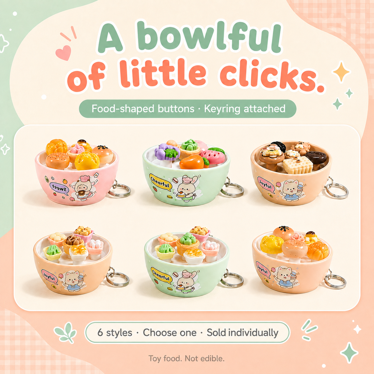 All six food bowl clicker styles — choose one, sold individually — advertisement