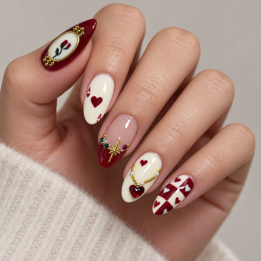 Gilded Tender Moments Rose Pearl Press On Nail Set product image 1