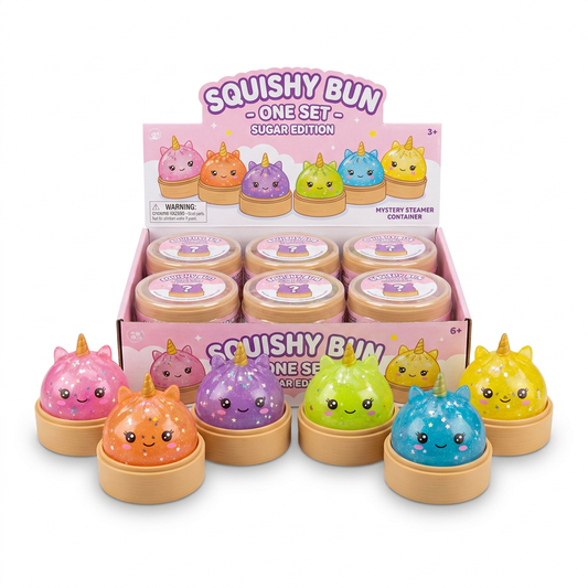 Unicorn Glitter Dumpling Assorted Colours Squishy Toy