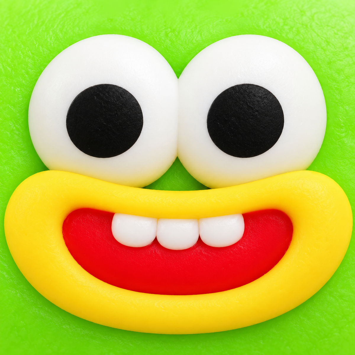 Green Apple Crunchy Squishy Toy with a Stem and a Funny Face · mproduct-015b3b6657af51d97412