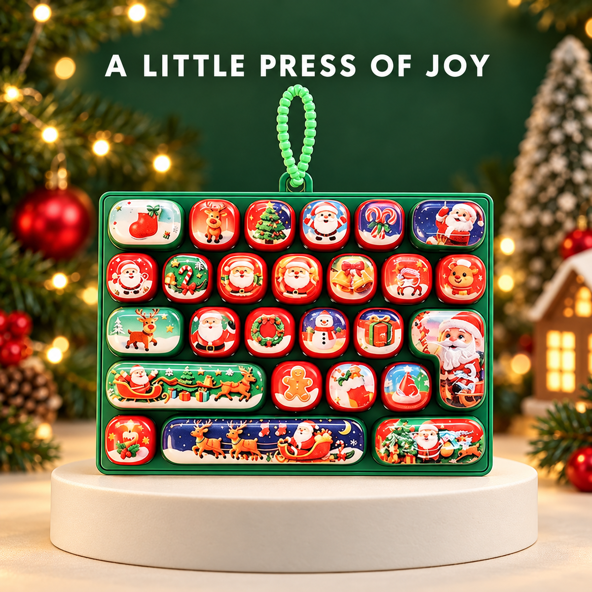 Christmas 26 Key Sensory Keyboard Keychain Red and Green · mproduct-01813f61f7e605c686e2
