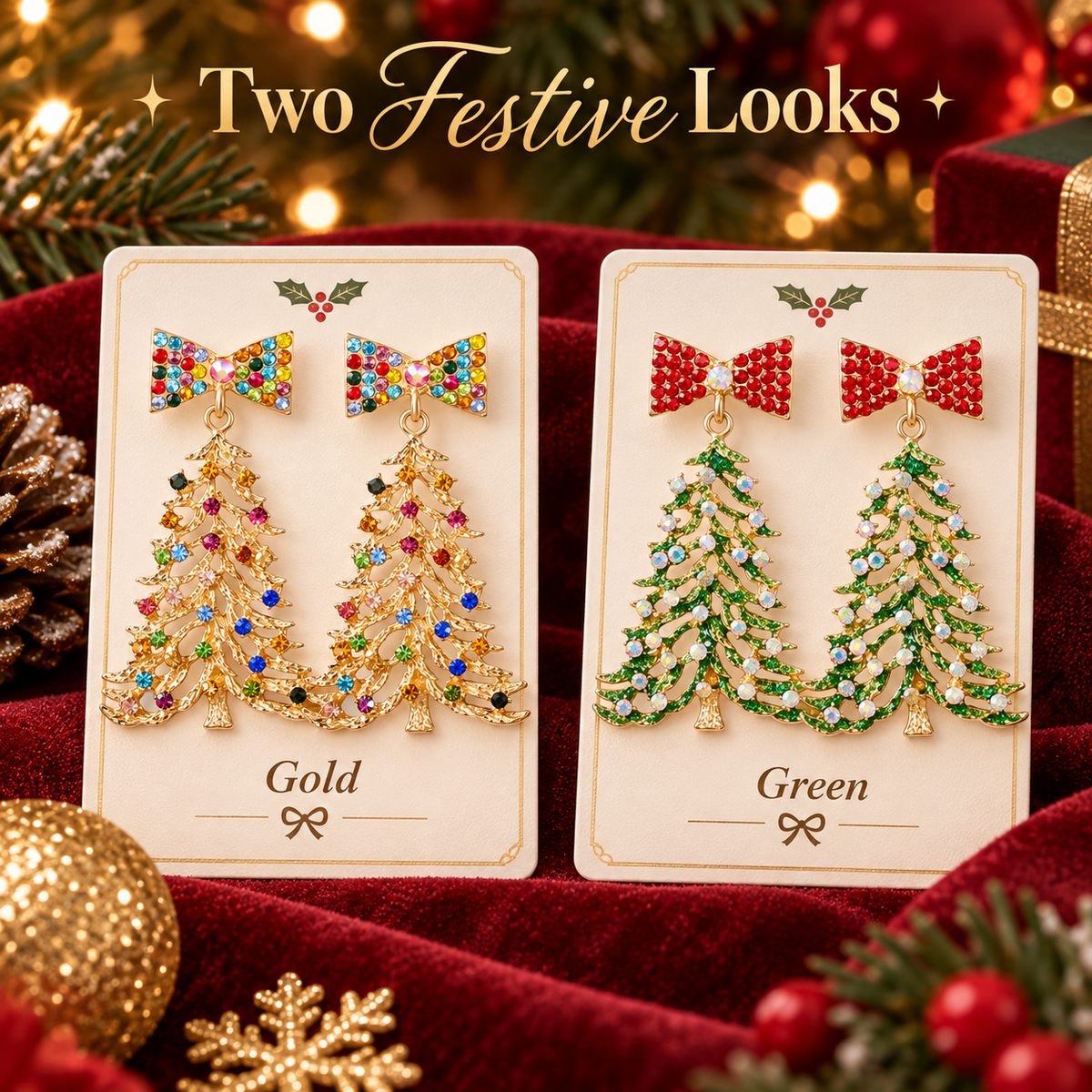 Rhinestone Christmas Tree Earrings Two Colors · mproduct-0bf9b29e2a180d2980d6