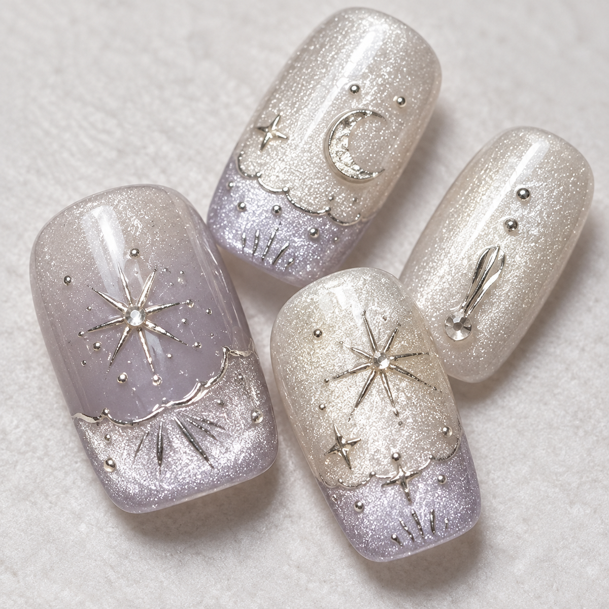 Violet Night Moon Cat Eye Press On Nail Set · mproduct-0c843680ddb72ca027e8