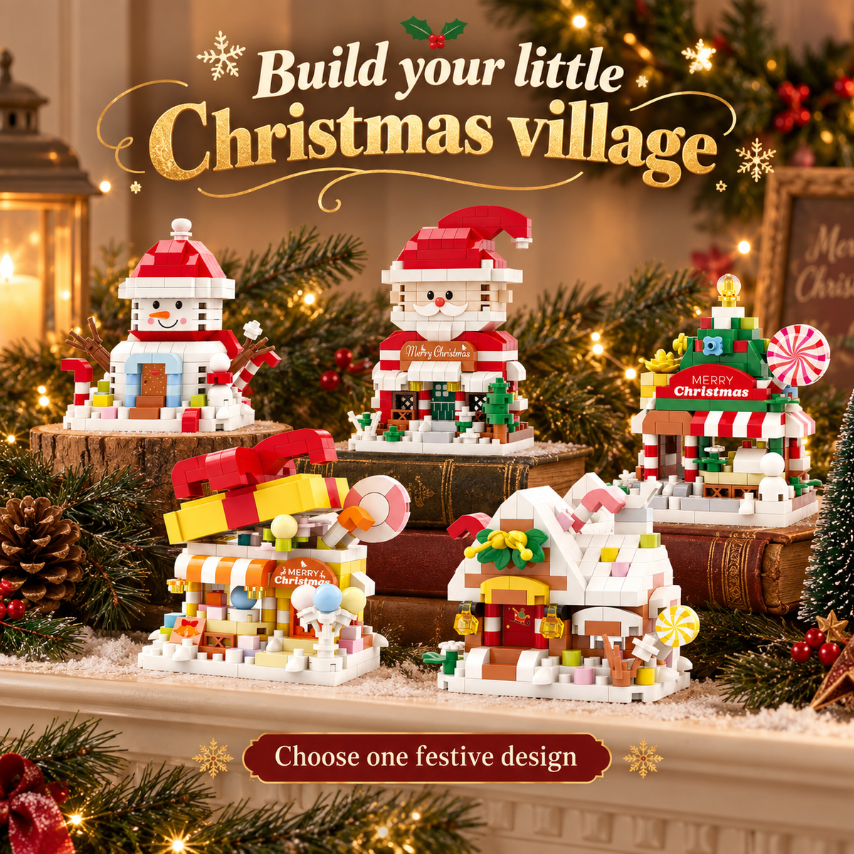 Christmas House Building Block Miniatures Nine Designs · mproduct-0ec1ad323c61938cdc80