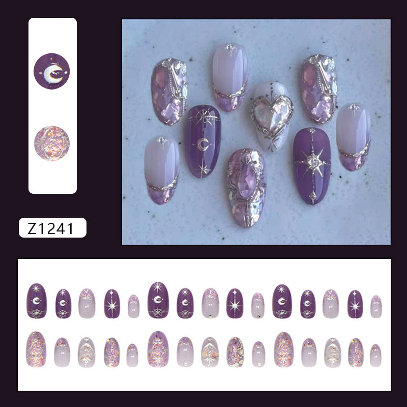 Dreamy Celestial Crystal Heart Press On Nail Set · mproduct-102c792b1fd8da7c947a