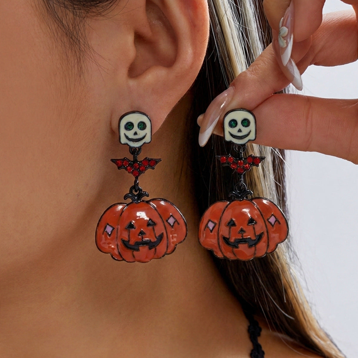Halloween Pumpkin Ghost Earrings Eight Designs · mproduct-1082a7ca31ded8a344cf