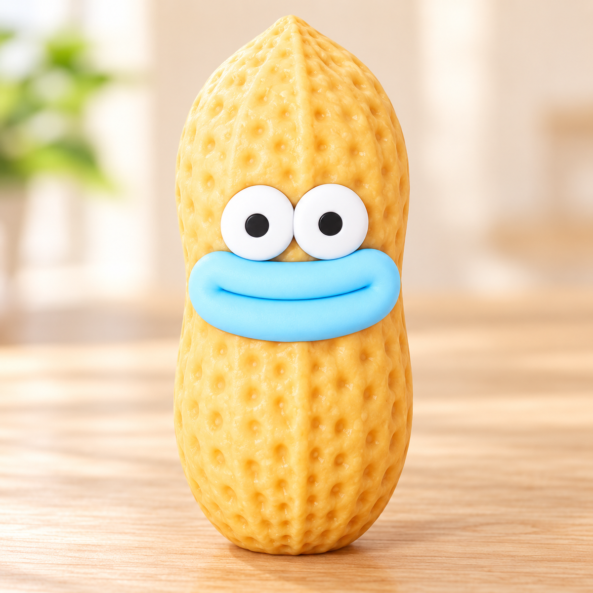 Peanut Crunchy Squishy Toy with a Textured Shell and Funny Face · mproduct-167f65043b8a06756888