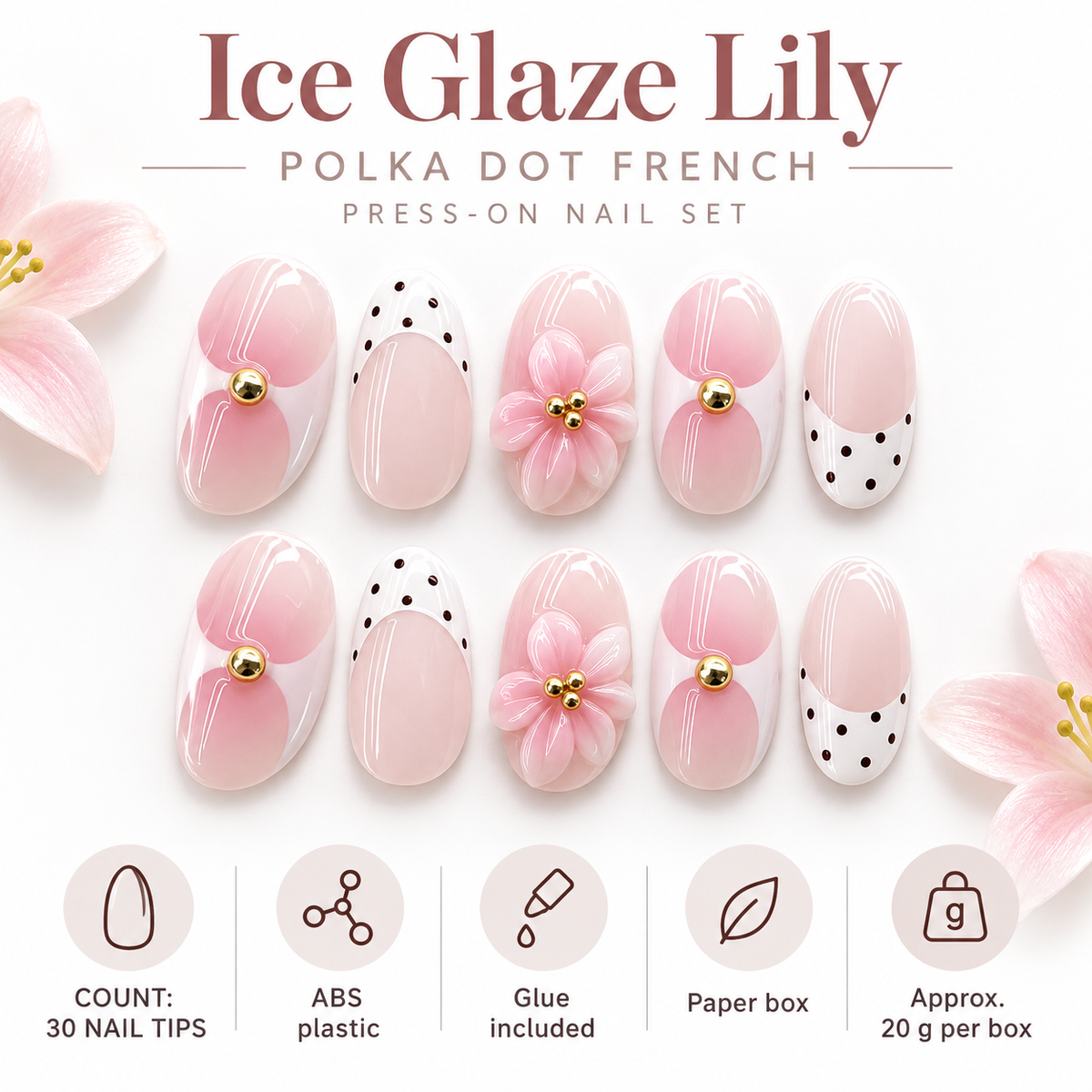 Blush Lily Polka Dot French Press On Nail Set · mproduct-170391bace7b83264dc2