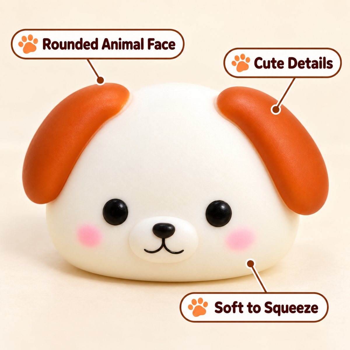 Animal Face Crunchy Squishy Toy with Rounded Dog Cow and Sheep Styles · mproduct-180f2b08df2fbc526e64