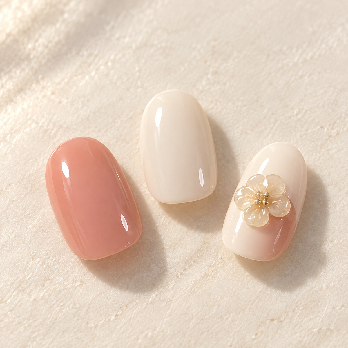 Peach Blossom Crystal Short Press On Nail Set · mproduct-1ad5a83884df18cf06a2