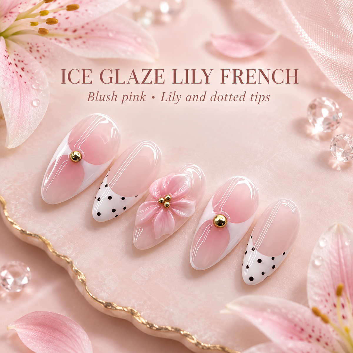 Blush Lily Polka Dot French Press On Nail Set · mproduct-1ef3eff5ea430256f0b5