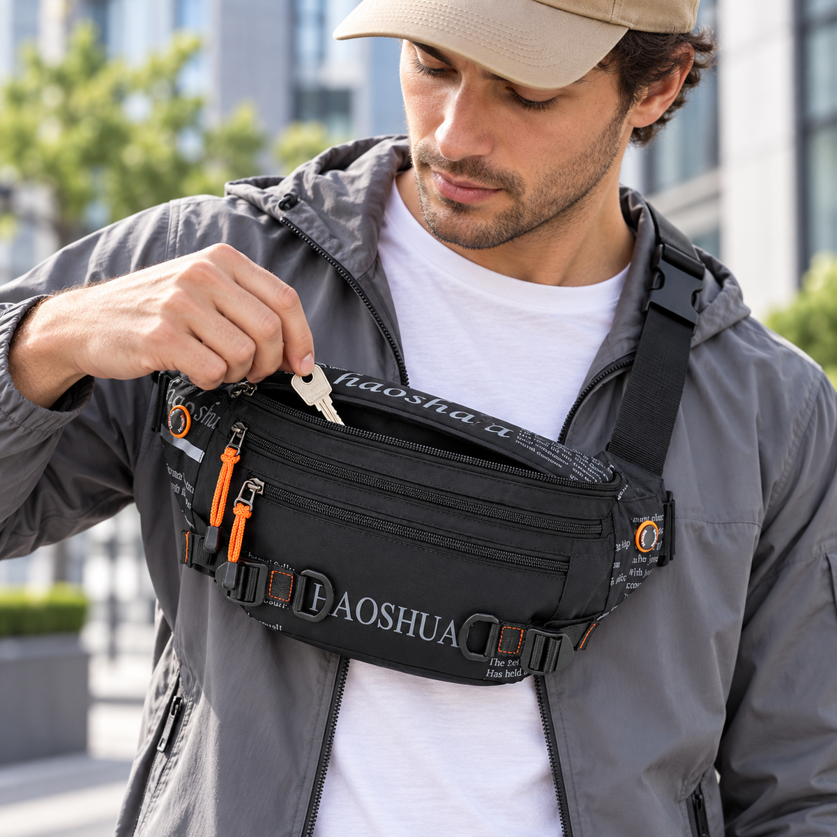 Outdoor Waist Bag with Zipper Pockets · mproduct-20116f76d2a67ac2bbec