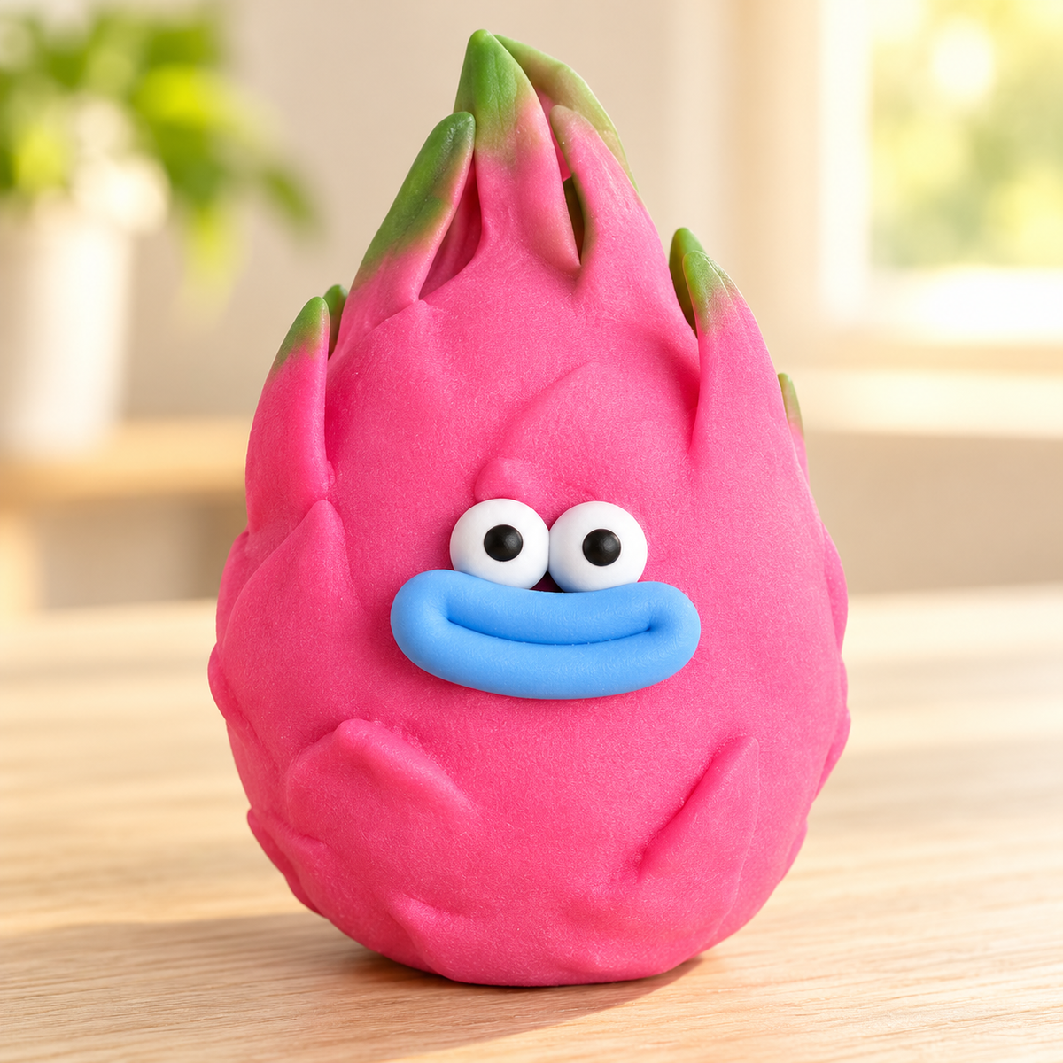 Dragon Fruit Crunchy Squishy Toy with Pink Skin and a Funny Face · mproduct-23dd3d10c9f711e4b534