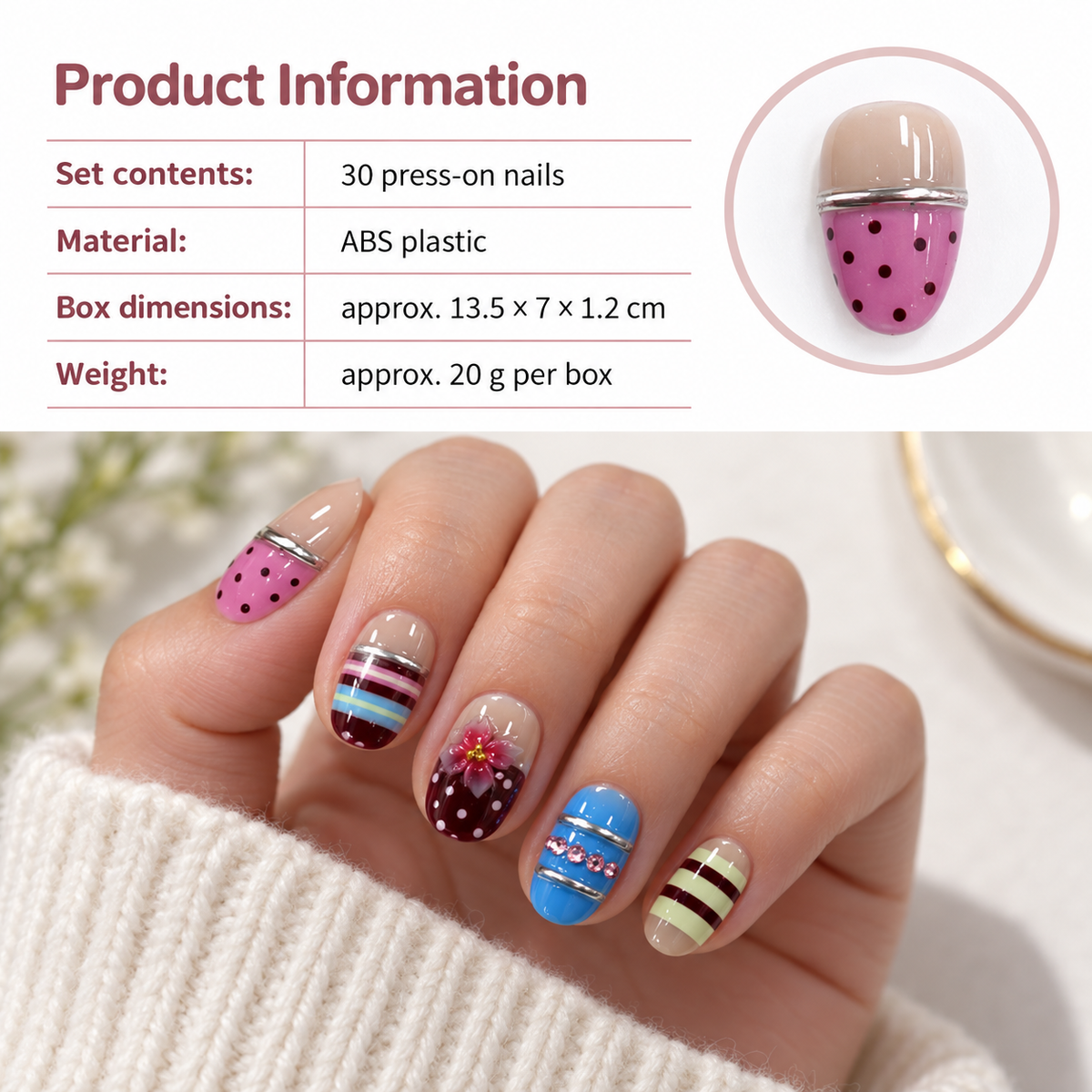 Dopamine Bloom Stripe Press On Nail Set · mproduct-285cf96efe70ac8d16c7