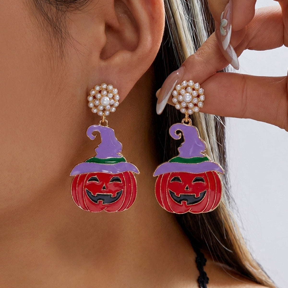 Halloween Pumpkin Ghost Earrings Eight Designs · mproduct-2b8c1e02fae29a4e05d7