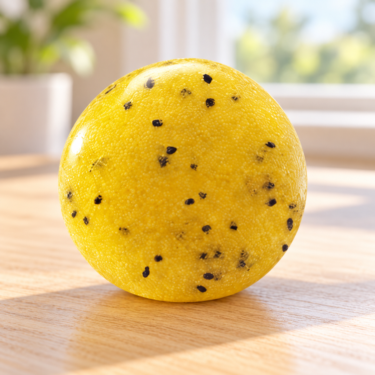 Yellow Squishy Ball with Black Speckles for Squeeze Play · mproduct-2b8e90abad075d5a6fb0
