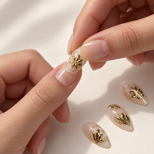 Golden Filigree Press On Nail Set · mproduct-2dcb8c7e6291f163aa6b