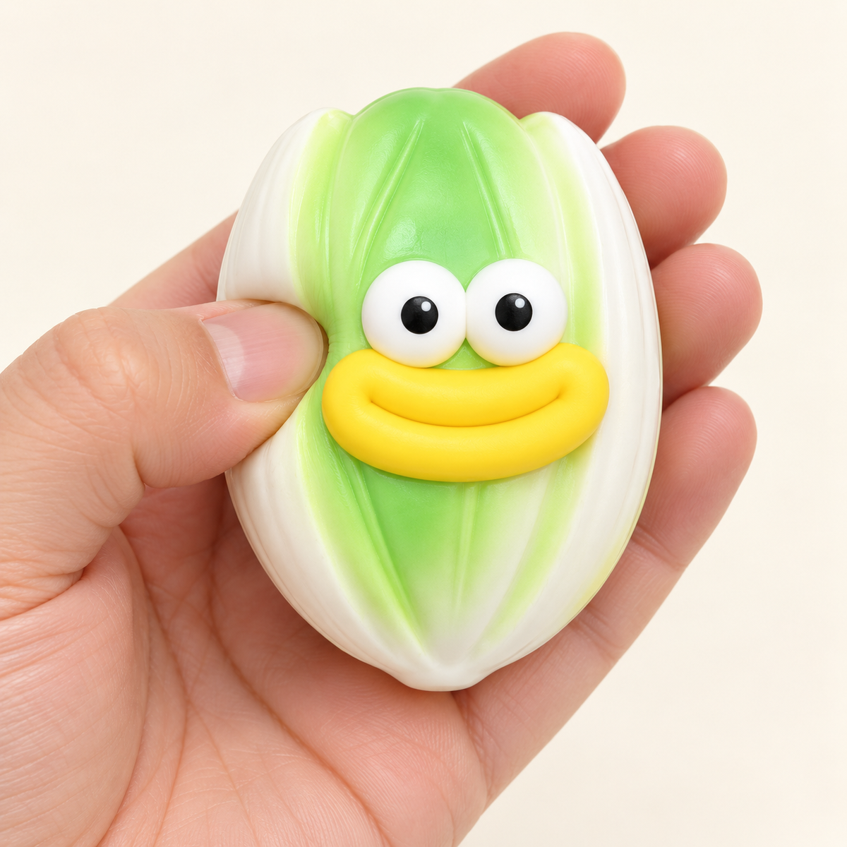 Pistachio Crunchy Squishy Toy with a Split Shell and Funny Face · mproduct-30500f7be736430ca96d