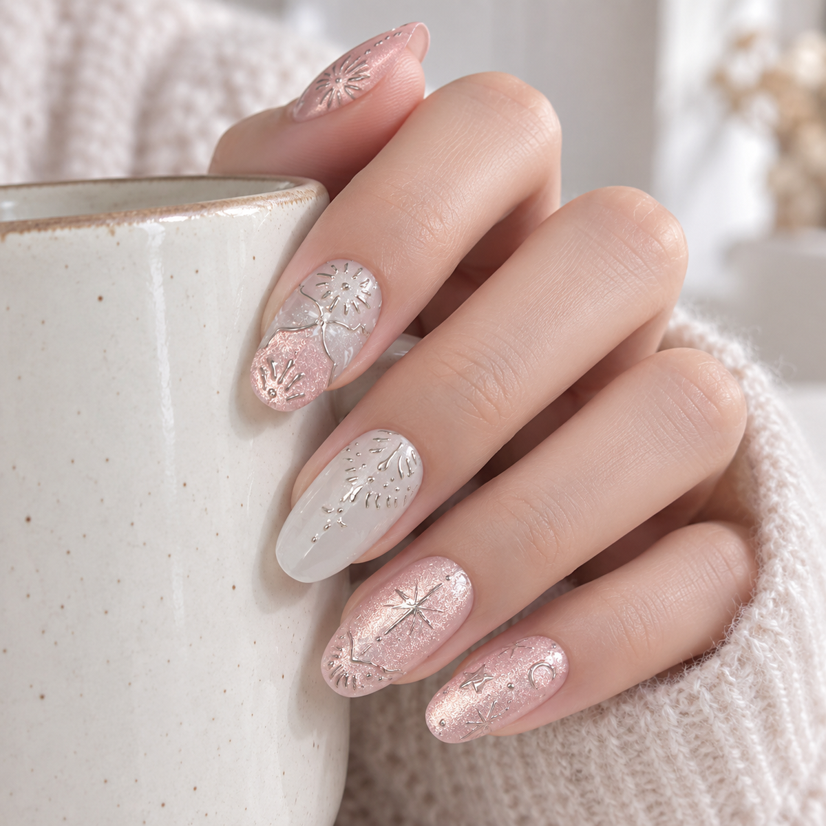 Berry Mirror Fireworks Cat Eye Press On Nail Set · mproduct-331d1313d8c22614634e