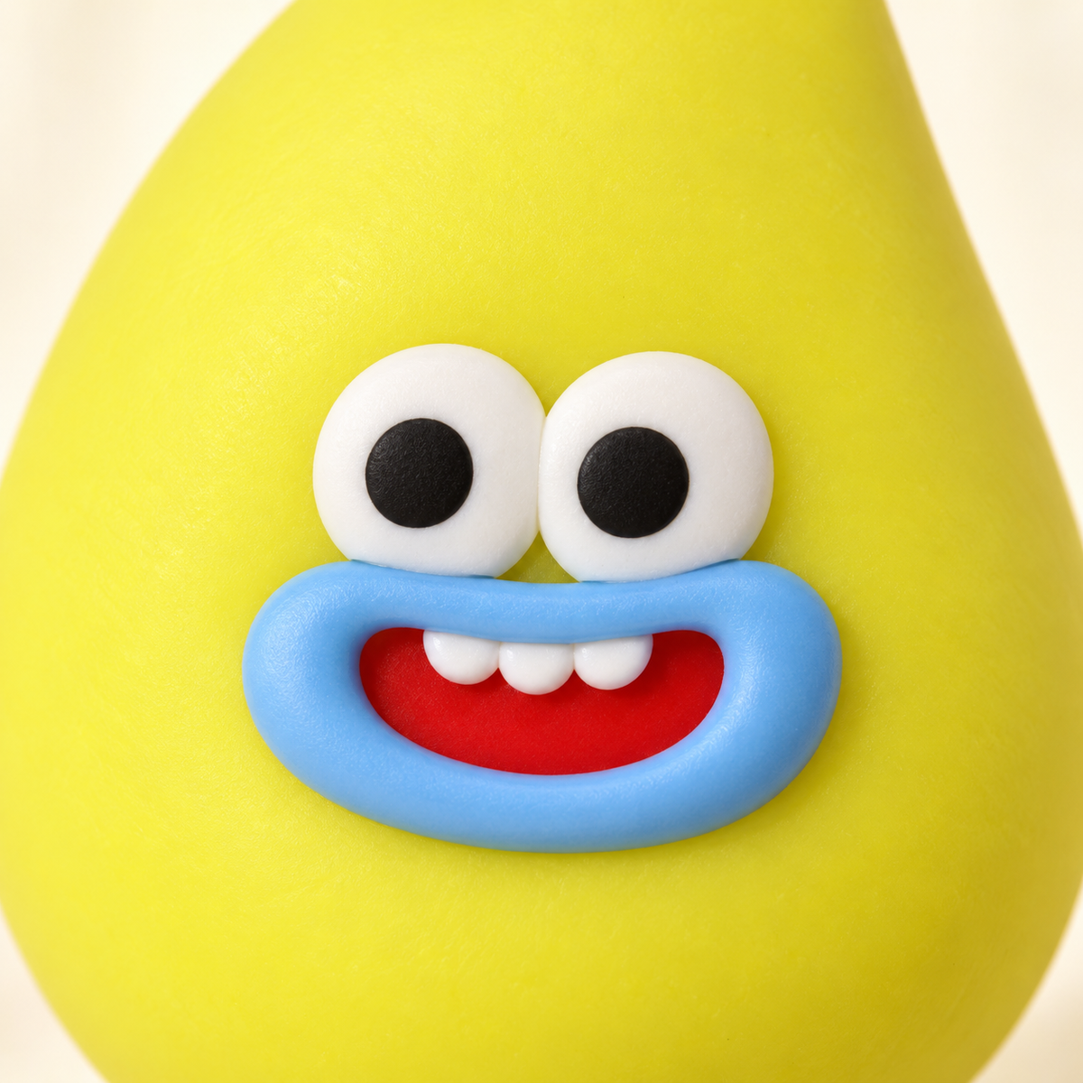 Yellow Mango Squishy Toy with a Rounded Shape and Funny Face · mproduct-3ae779459460674a051b