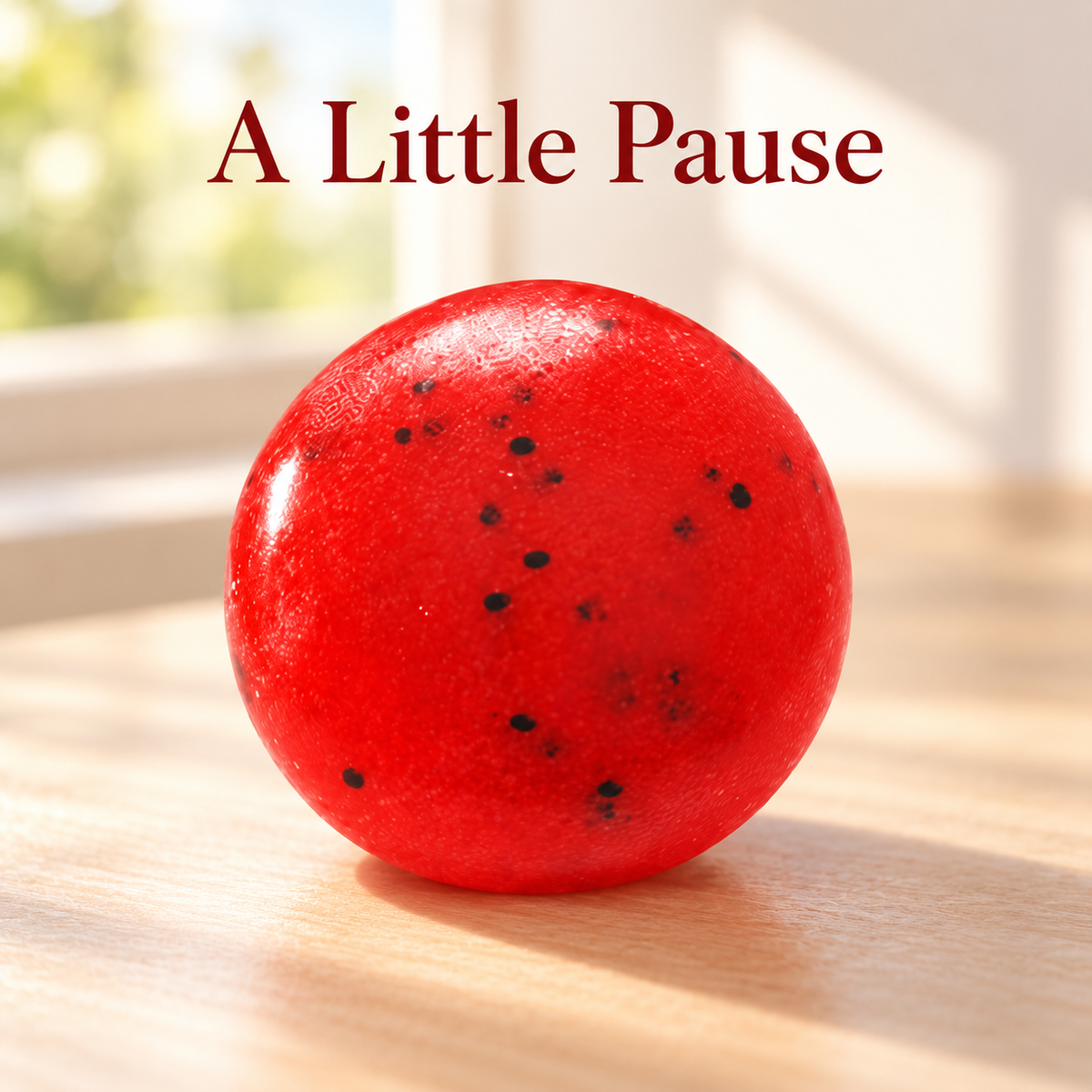 Red Squishy Ball with Black Speckles for Squeeze Play · mproduct-3fd54d7fac32bcc64ab3