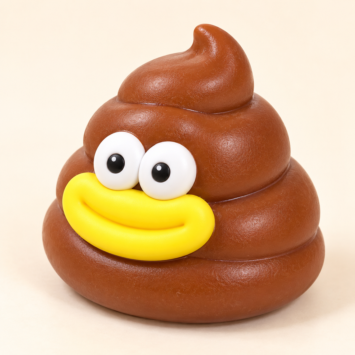 Poop Crunchy Squishy Toy with a Brown Swirl Shape and Funny Face · mproduct-425040a1229f98bb3389