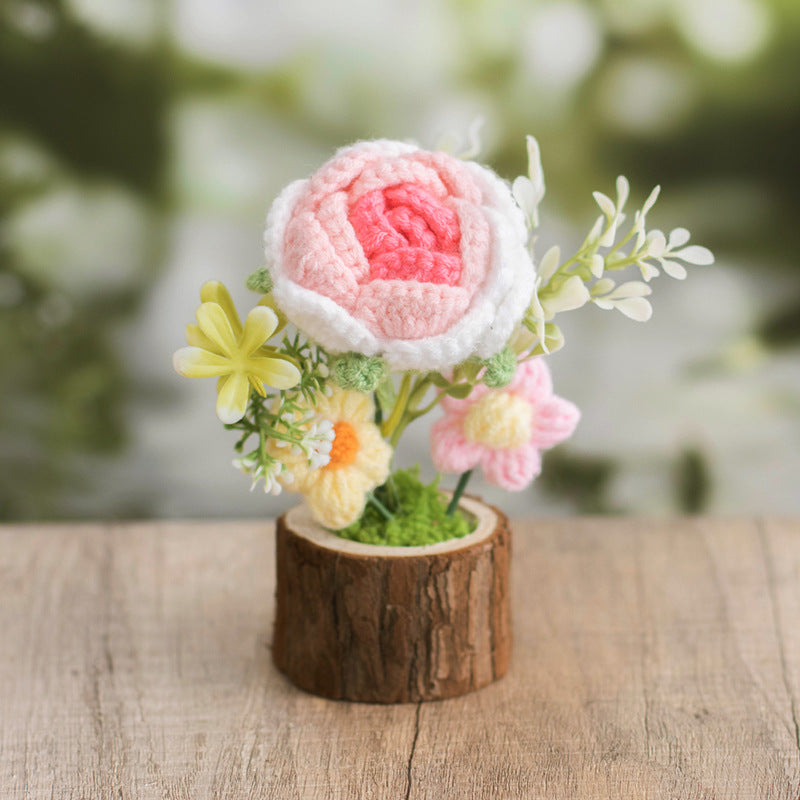 Mini Crochet Flower Wood Pot · mproduct-4869fc510892c8b110c6