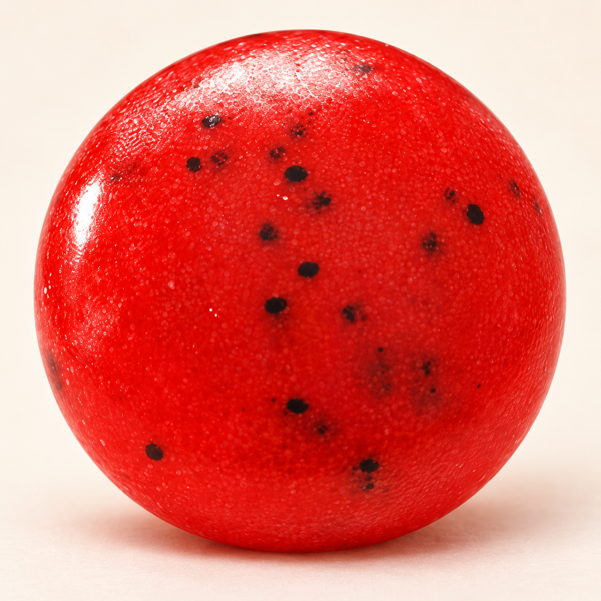 Red Squishy Ball with Black Speckles for Squeeze Play · mproduct-488eab2f7c906637a2a3
