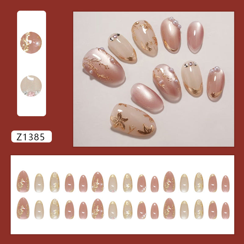 Z1385 Sweet Gilded Press-On Nail Set · mproduct-4bd4a7f8ad98727fc8a5